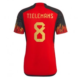 Belgien Youri Tielemans #8 Hemmakläder VM 2022 Kortärmad